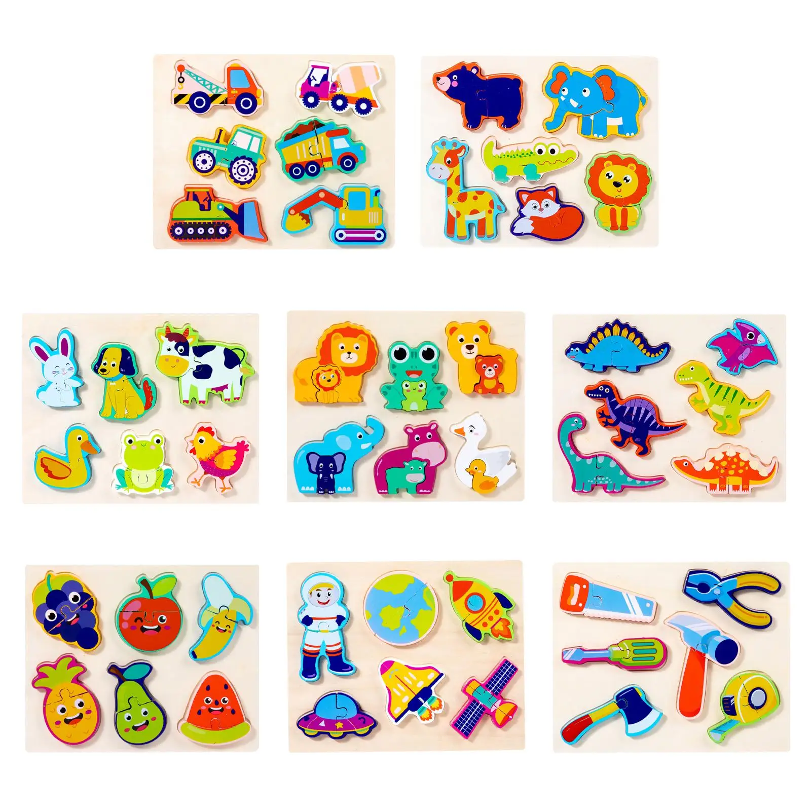 

Wooden Jigsaw Puzzle Games Children Early Education Learning Toys Developmental Games for Toddlers Age 4+ Years Old Baby