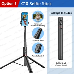 Ultimate Aluminum Alloy 72 - Inch Wireless Selfie Stick Tripod (Option 1)