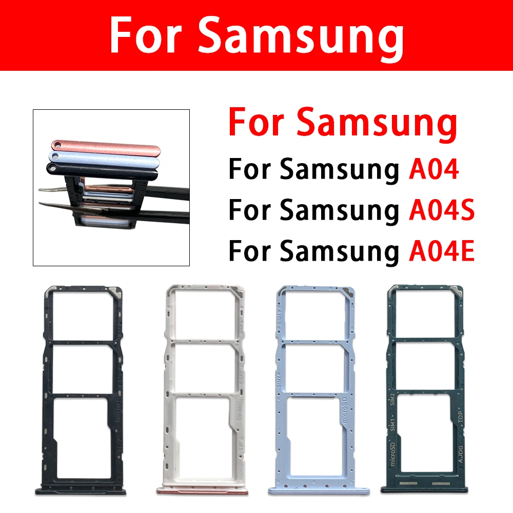 

10Pcs SIM Card Slot SD Card Tray Holder Adapter For Samsung A04 A04E A04S
