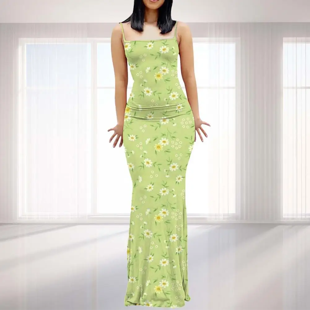 

Очаровательное платье макси без рукавов длиной до пола облегающее платье сексуальное летнее платье на бретелях