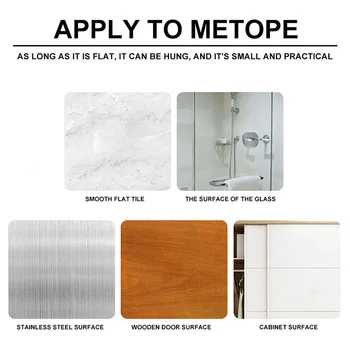 10x Multi-Purpose Hooks No Punching bathroom Organization Storage Shelf Strong Wall Mounted Clock Photo Hanging Home Accessories 4