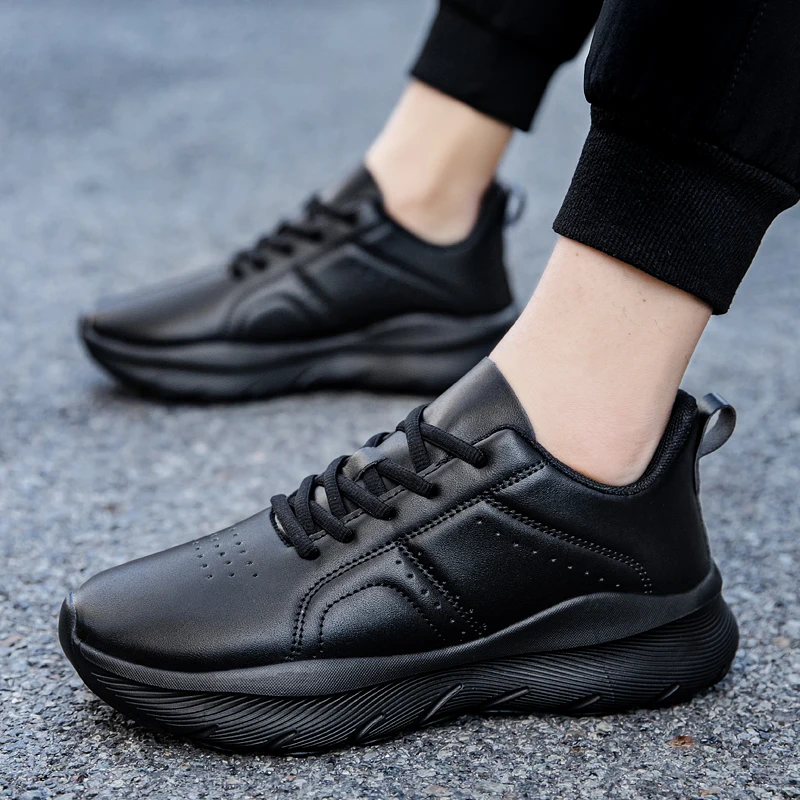 Men Shoes Comfortable Walking Sneakers Leisure PU Leather Sports Shoes Non Slip Jogging Sneakers Lightweight Man Shoes Footwear
