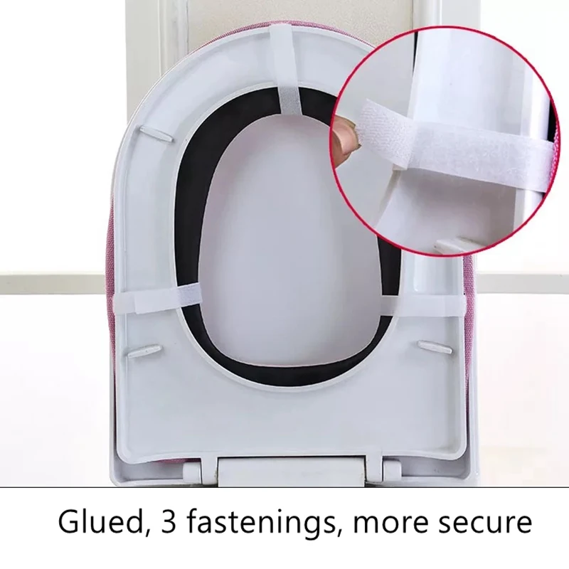 Universal Toilet Mat Bathroom Accessories Coral Fleece Soft Toilet Mat Warm Winter Seat Cover Washable