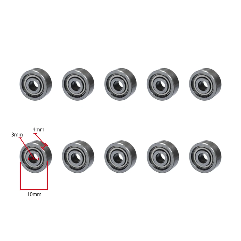 10pcs Inline Roller Skate Bearing 3x10x4mm 623zz Miniature Ball Bearings Carbon Steel Precision Bearing Deep Groove for Scooter