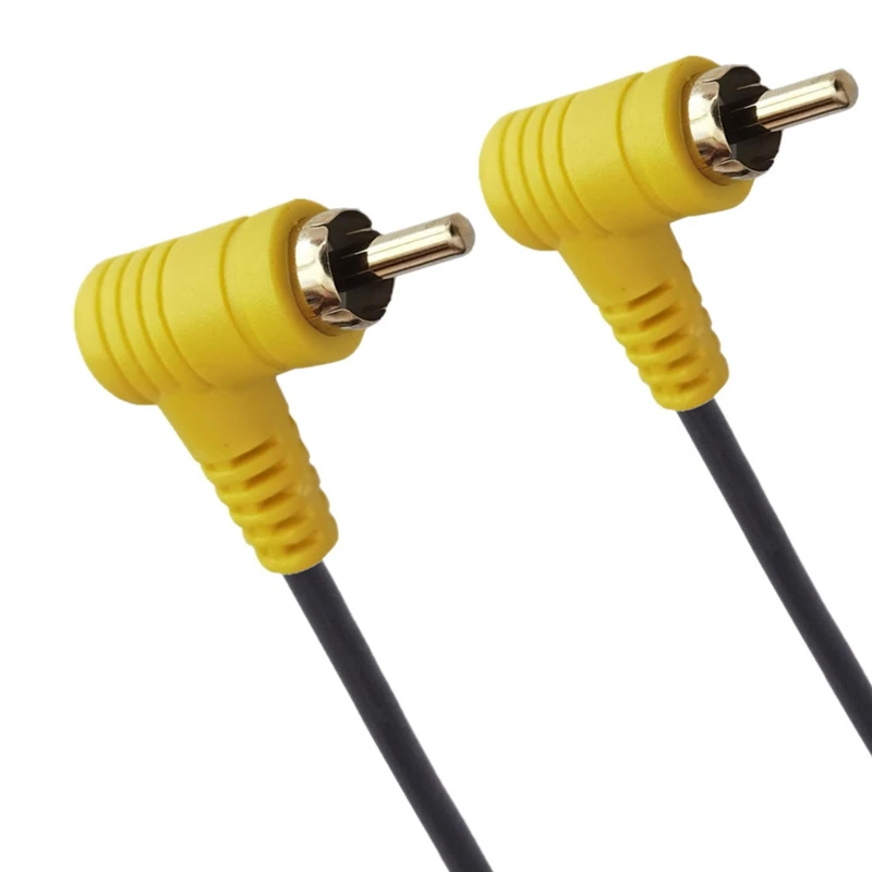 Фото Кабель RCA под прямым углом 90 градусов, кабель RCA «штырь-штырь», Аудиоразъемы Vidio с позолоченным покрытием для домашнего кинотеатра HDTV, 0,15 м, 1,5 м №3