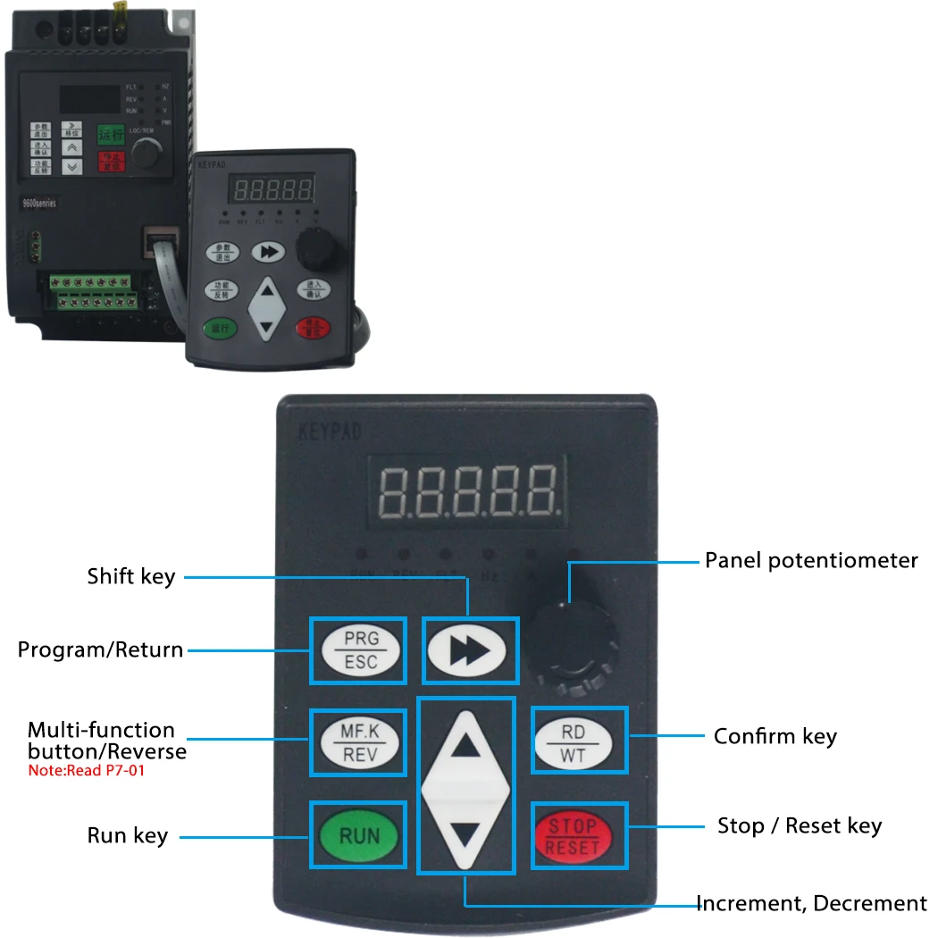 Nflixin-frequência Variável Regulador de Velocidade Motor Vfd Inversor com Freio Rs485 Vfd 220 9600