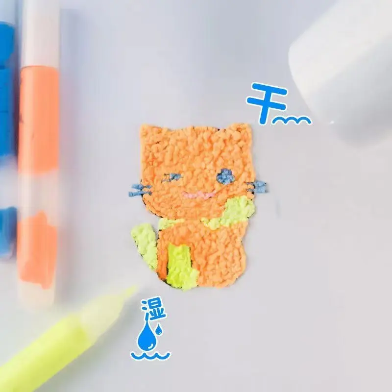 6 Teile/satz Neue Multifunktionale Schaum Exotische Popcorn Stift Marker Stift Notebook kinder Magie Stift Spaß Flauschigen Stift 3D Blase Stift – Detail 7