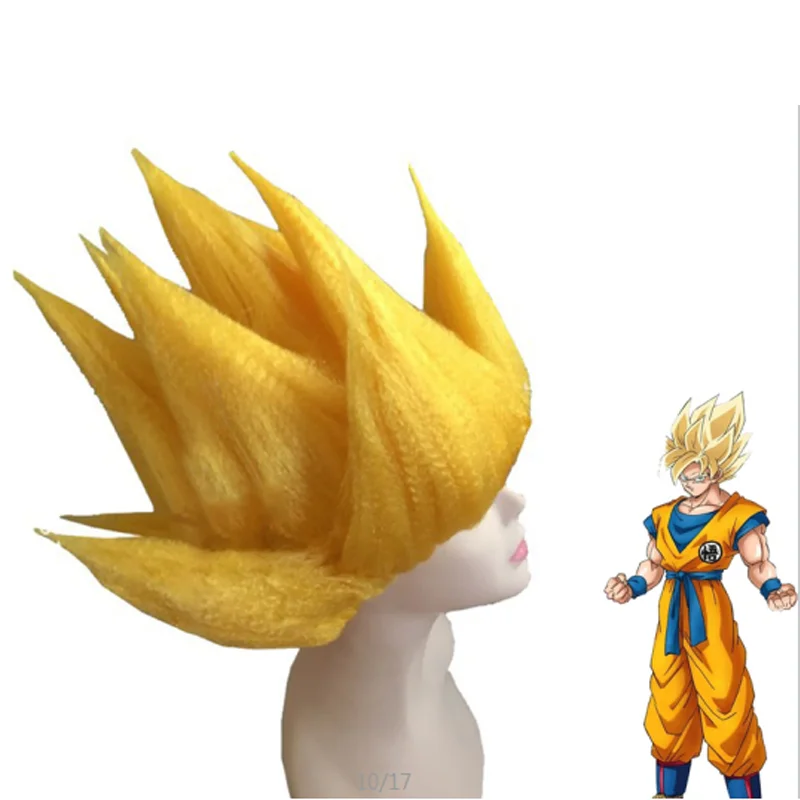 Miccostumes - Peluca para disfraz de hombre de Goku Dragon Ball