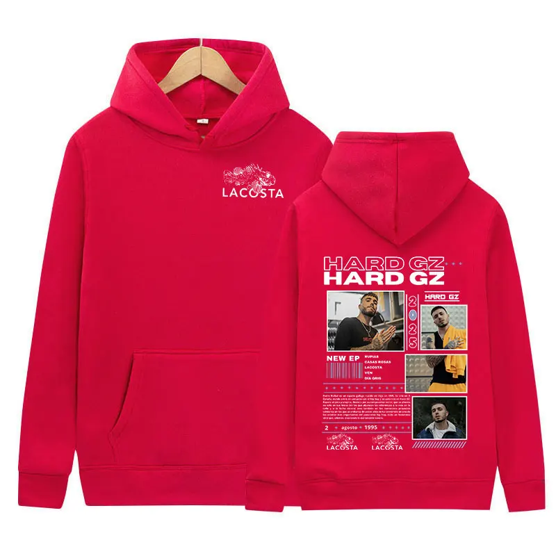 Rapper HARD GZ Tour 2025 Hoodie Men's Fleece Hip Hop Pullover Sweatshirt Unisex Retro Fashion Oversized Hoodies Loose Streetwear 3