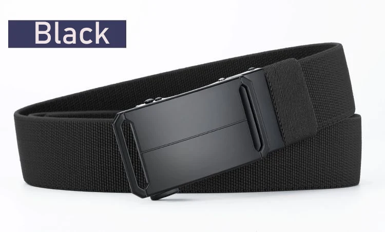 Metall-Automatikschnallen-Gürtel aus elastischem Canvas für Herren, strapazierfähiger Stretch-Taktikgürtel für Outdoor-Training, Jagd und Freizeithosen – Detail 13