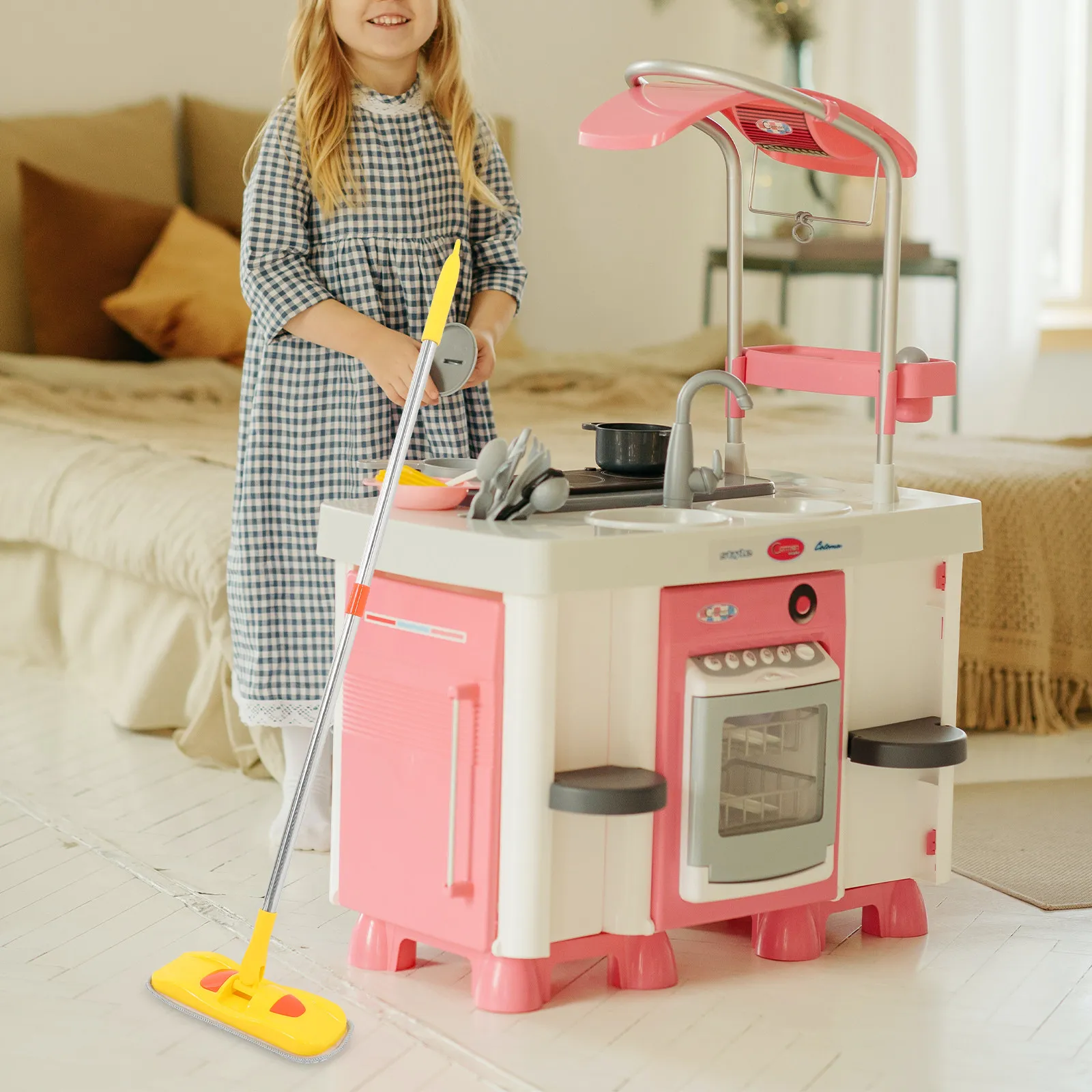 어린이용 미니 걸레, 용 소형 걸레, 안전하고 무독성, 가벼운 무게, 선명한 색상, 둥근 모서리, 교육용 청소 도구