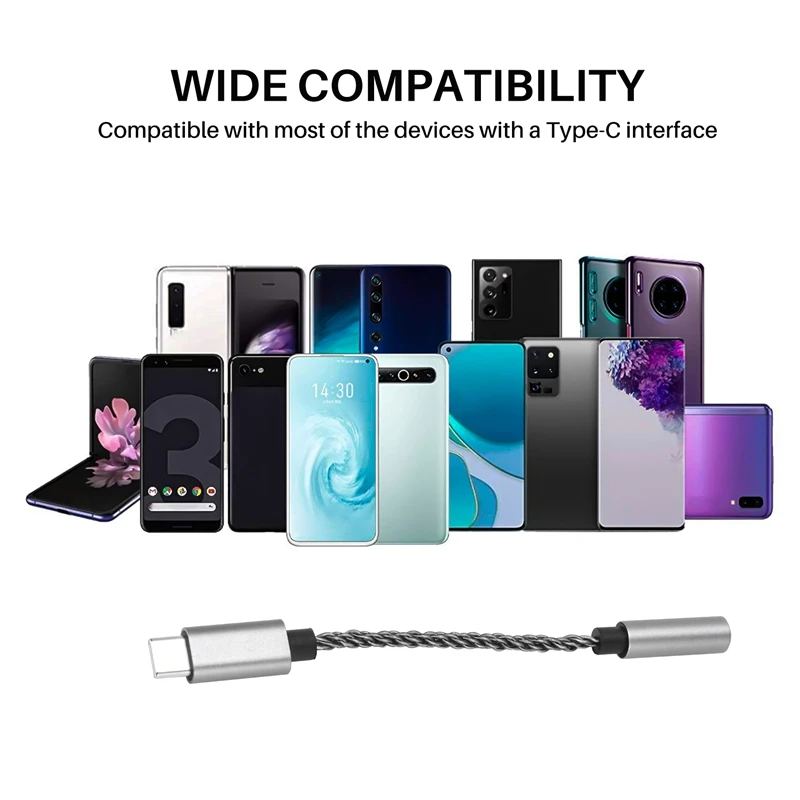 ALC5686 USB C타입-3.5Mm DAC 헤드셋 앰프, 16-32 Ohm 125DB PCM 32B/384Khz 디지털 디코더 오디오 어댑터