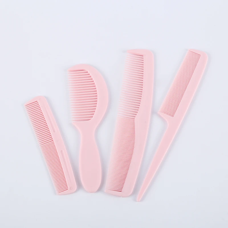 4PCS/Set Pink Black Hair Comb Barber Accessories Straightening Brush Anti-static Salon Hair Care Styling Tool for Hair Comb Curly Hair Brush Hair Styling Tools Hair Brush Comb Hair Comb Set