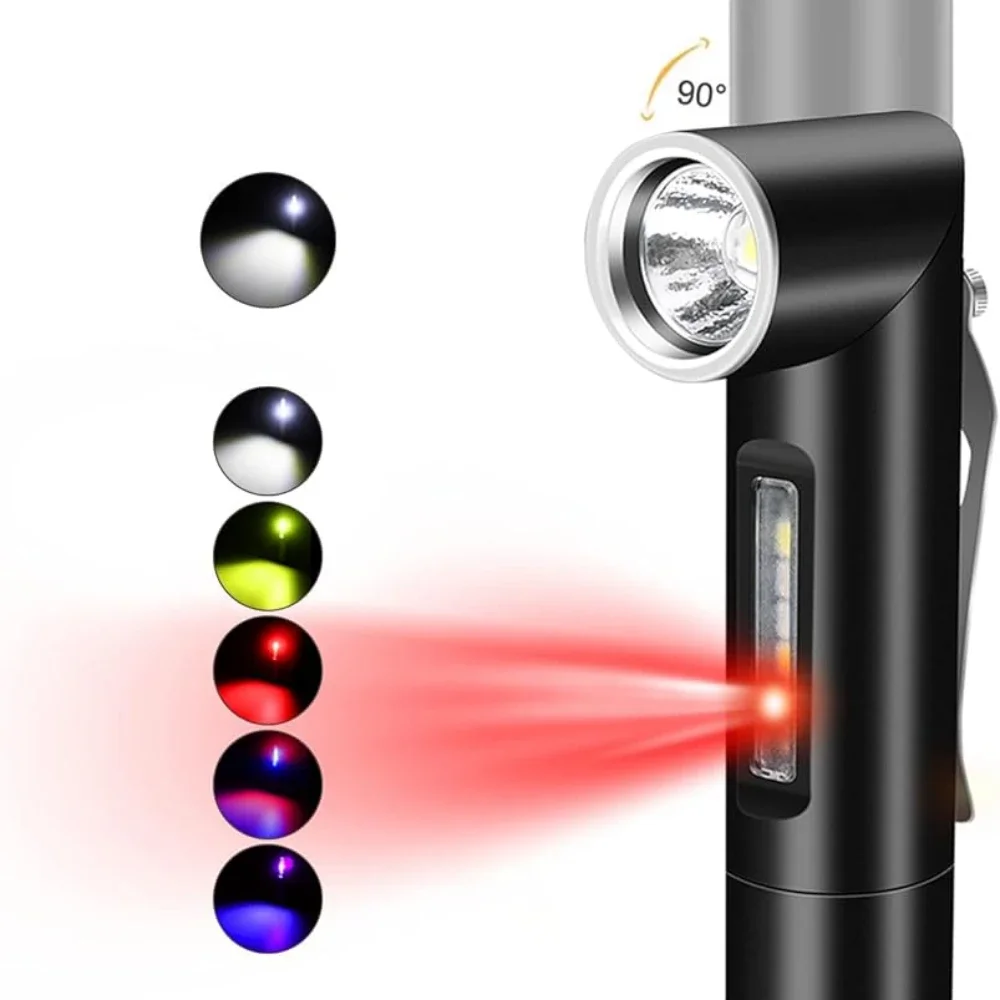 

Mini multifunctional foldable flashlight with clip high brightness LED flashlight suitable for outdoor camping and hiking trips