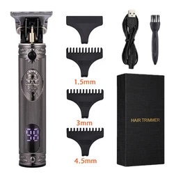 Cordless Electric Hair Trimmer and Shaver for Men - Travel - Friendly Grooming Tool (T9 - BG2102H Silver)
