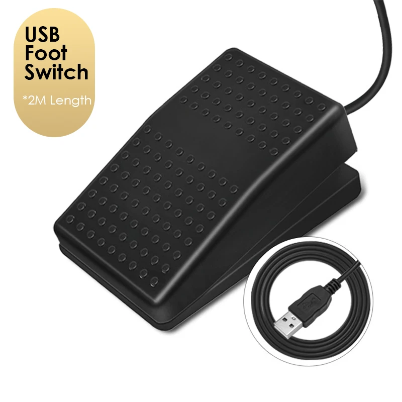 2M USB Foot Pedal Control Switcher For Computer Multimedia String Ultrasound Image PC Game Pre-Program Keyboard Mouse Adapter