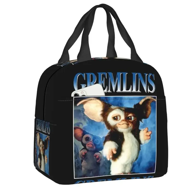 

Vintage Gremlins Insulated Bag for Camp Travel Gizmo 80s Movie Mogwai Monster Leakproof Cooler Thermal Lunch Box Children