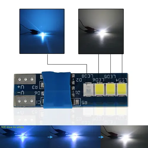 2pcs Canbus W5W T10 8smd 2835 Auto Wedge Light Car Interior Reading Lamp No Error Door Parking Bulb Blue Yellow Pink to white - Image 11