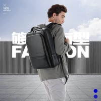 BOPAI Genuine Leather Backpack Men's Business Backpack Litchi Grain Leather Computer Backpack Luxury Natural Cowhide Backpack 2