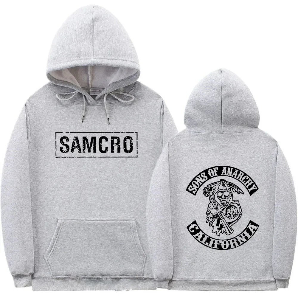 thumbnail image 1 of Sudadera con capucha y estampado de doble cara para hombre y mujer, Sons of Anarchy SAMCRO, diseño de marca de moda, sudadera de algodón con capucha de polar, 1 of 5