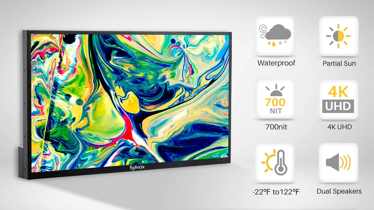 43 55 65 75 Inches Smart Weatherproof TV for outdoors 4K Waterproof Outdoor TV IP55 for Garden