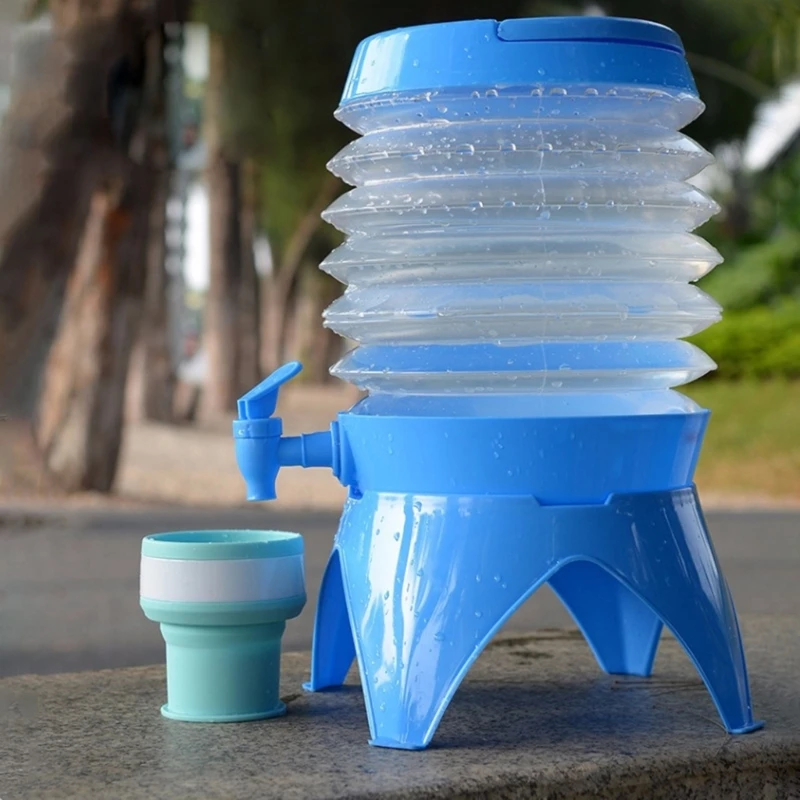 Water Storage Carrier 3.5L 5.5L 7.5L 9.5L Water Tank Container Bucket Tap Collapsible Jug Canteen