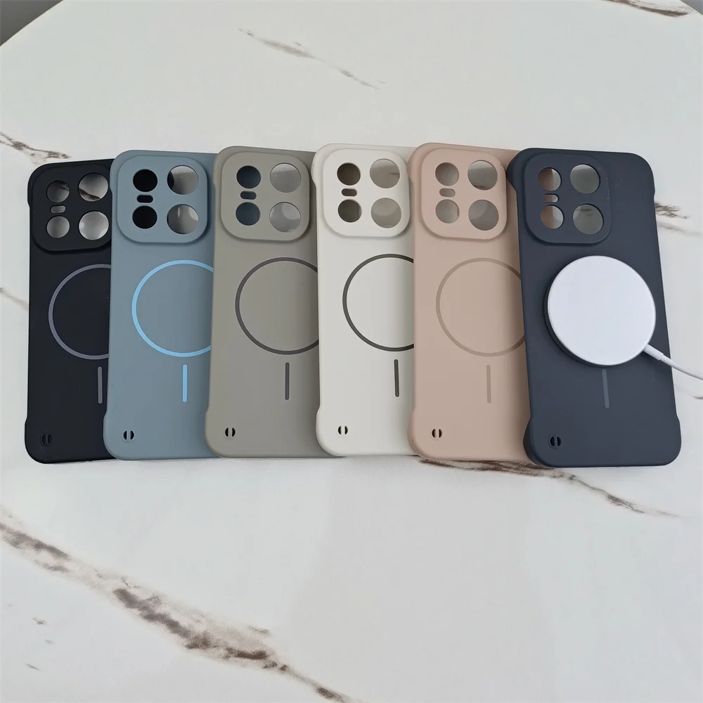 Luxury Matte Slim Frameless Magnetic Phone Case - Compatible with Wireless Charging, Hard Cover Design