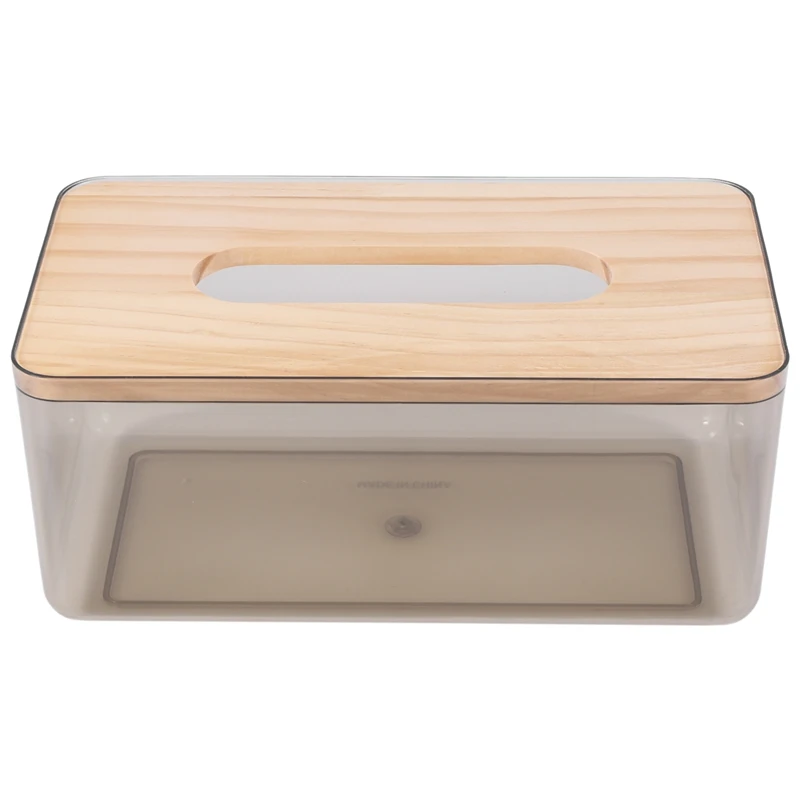 

Контейнер для салфеток в минималистичном стиле, современный прозрачный прямоугольный бамбуковый диспенсер для салфеток для лица для ванной комнаты, спальни