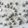 50/100 PCS/lot 22*40mm 8ml Tiny Glass Small Bottles Decorative Glass Jars Silver Screw Cap Vial Mini Containers Bottles 1