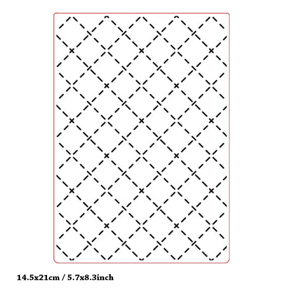 Dashed grid Plastic Embossing Folders for DIY Scrapbooking Paper Craft/Card Making Decoration Supplies