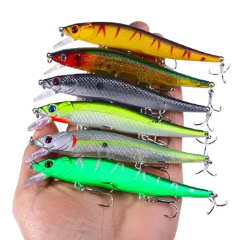 HENGJIA Small Lifelike Octopus Fishing Lure With 2 Treble Hook 10cm 16.6g  Squid Jigs Artificial Simulation Squid Hard Fishing Bait