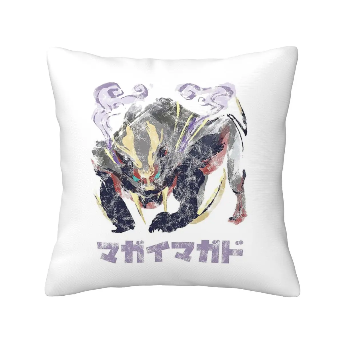 

Monster Hunter Rise Magnamalo Kanji Pillowcase Soft Cushion Cover Decoration Pillow Case Cover for Home Double-sided Printed
