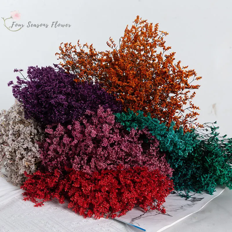 

110g Natural Dried Flower Crystal Grass Preserved Bouquet Eternal Forever Lover Flowers For Wedding Party Decor Home Accessories