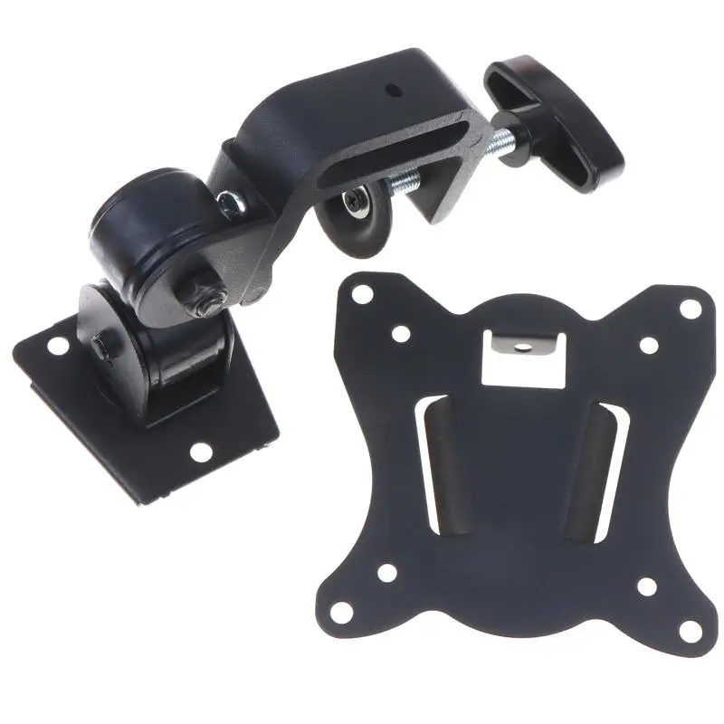 10kg LCD-5T 10mm-45MM 파이프 마운트 풀 모션 모니터 마운트 부품 10인치 24인치 27인치 틸트 스위블 LCD 벽걸이 브래킷 360도 회전 모니터