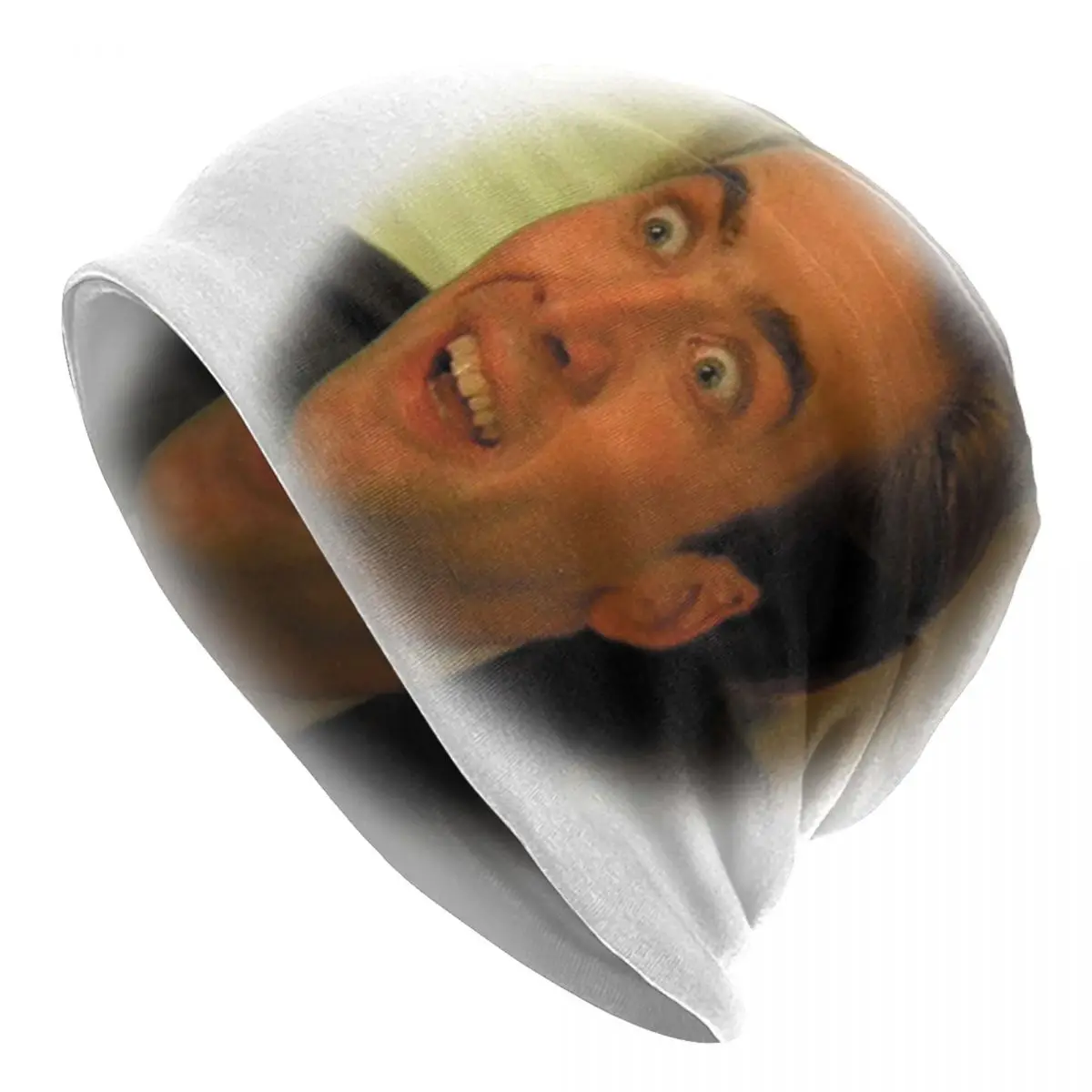 

Nicolas Cage Meme Skullies Beanies Hat Hip Hop Men Women Ski Caps Warm Dual-use Bonnet