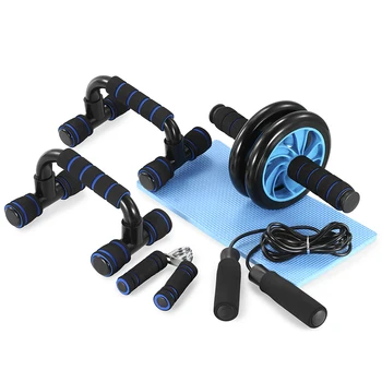 Healthy Abdominal Wheel 5-piece Indoor Sports Product Combination Set Push Up Stand Household Multifunctional Fitness Equipment 1