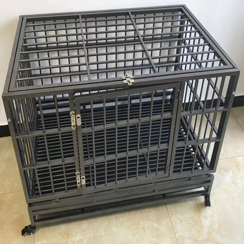Рисунок 2 - Черная Складная сверхпрочная клетка для собак