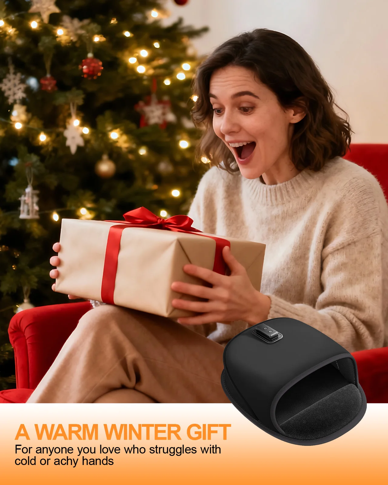 Eary 5V 2A USB Heated Mouse Pad Hand Warmer 3 Settings Temperatures 3 Timer Adjustable Winter Great Gifts for PC Users Men Women