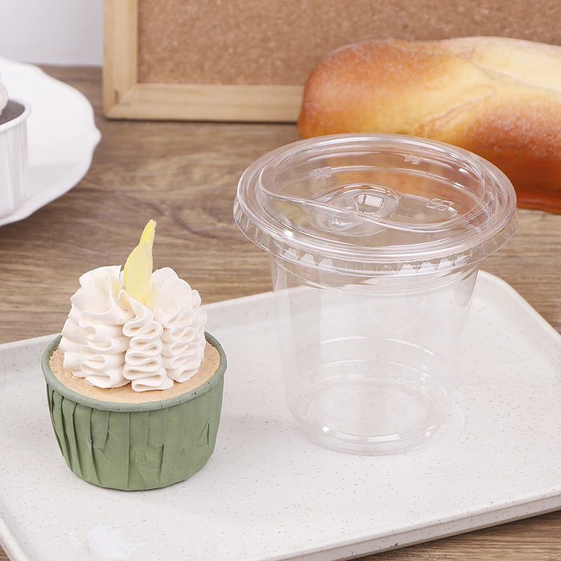 10Pcs 360/400/500ML Transparent Disposable Plastic Cups With Direct Drinking Lid Ice Coffee Tea Cold Drink Shakes Container