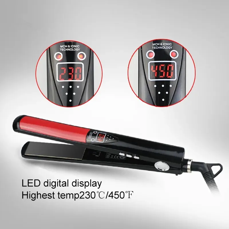 Professional Private Label Colorful Lcd Display Ceramic Coating Hair Straightener Flat Iron 4