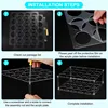 Vinyl Roll Storage Rack Sturdy Acrylic Vinyl Roll Holder Organization with 20 Holes Multifunctional Craft Art Gift Wrap Storage 5