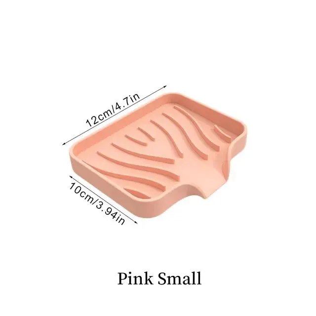 1 Pcs Silicone Soap Tray/Stand, Self-Draining Soap Pad,Multifunctional No-Punch Sink thumbnail 4
