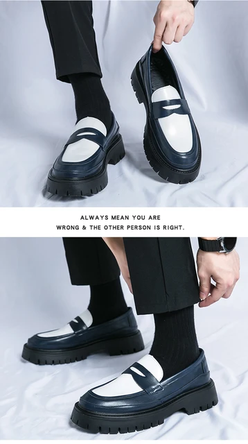 Mocassini Uomo Eleganti Slip-On - In Pelle, Punta Aperta, Traspiranti, Con Fibbia, Casual/Lavoro - Foto 6