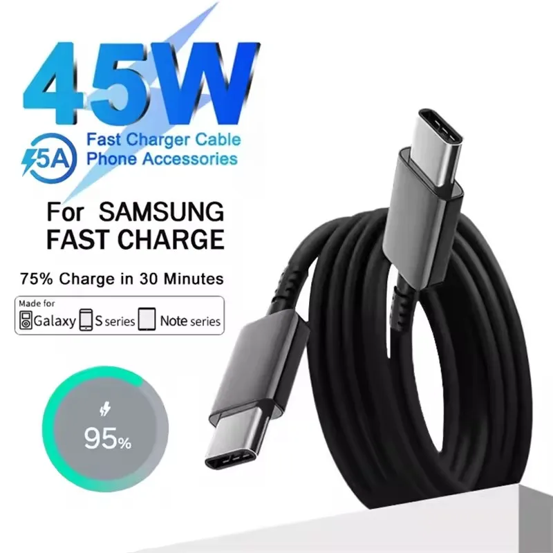 Super Fast Charge 5A 45W Type C to Type C Cable