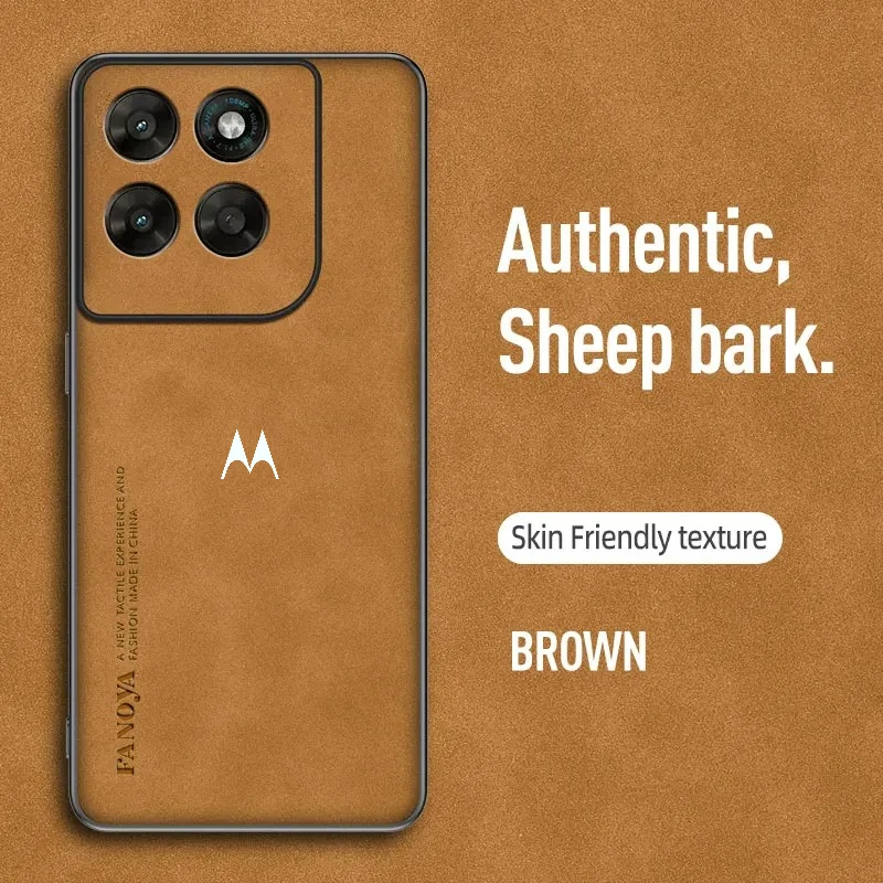 Premium Sheepskin Leather Business Logo Shockproof Slim Case