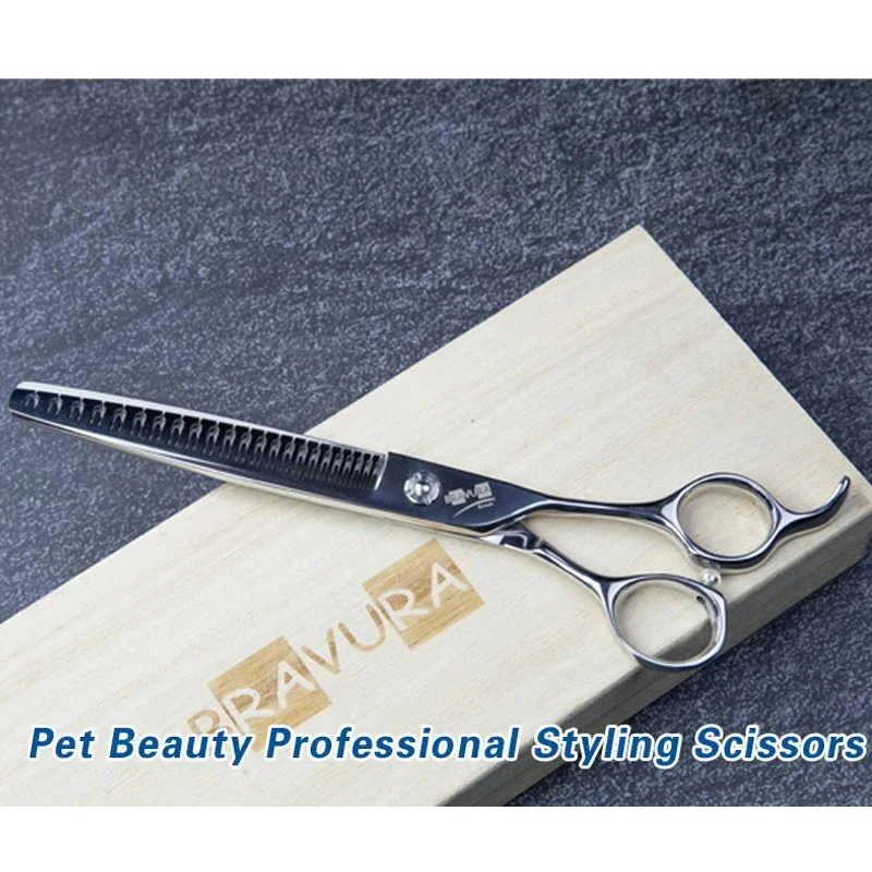 7-Inch Pet Grooming Scissors 23 Teeth Beauty Diluent Clippers for Dog Hair Cutting
