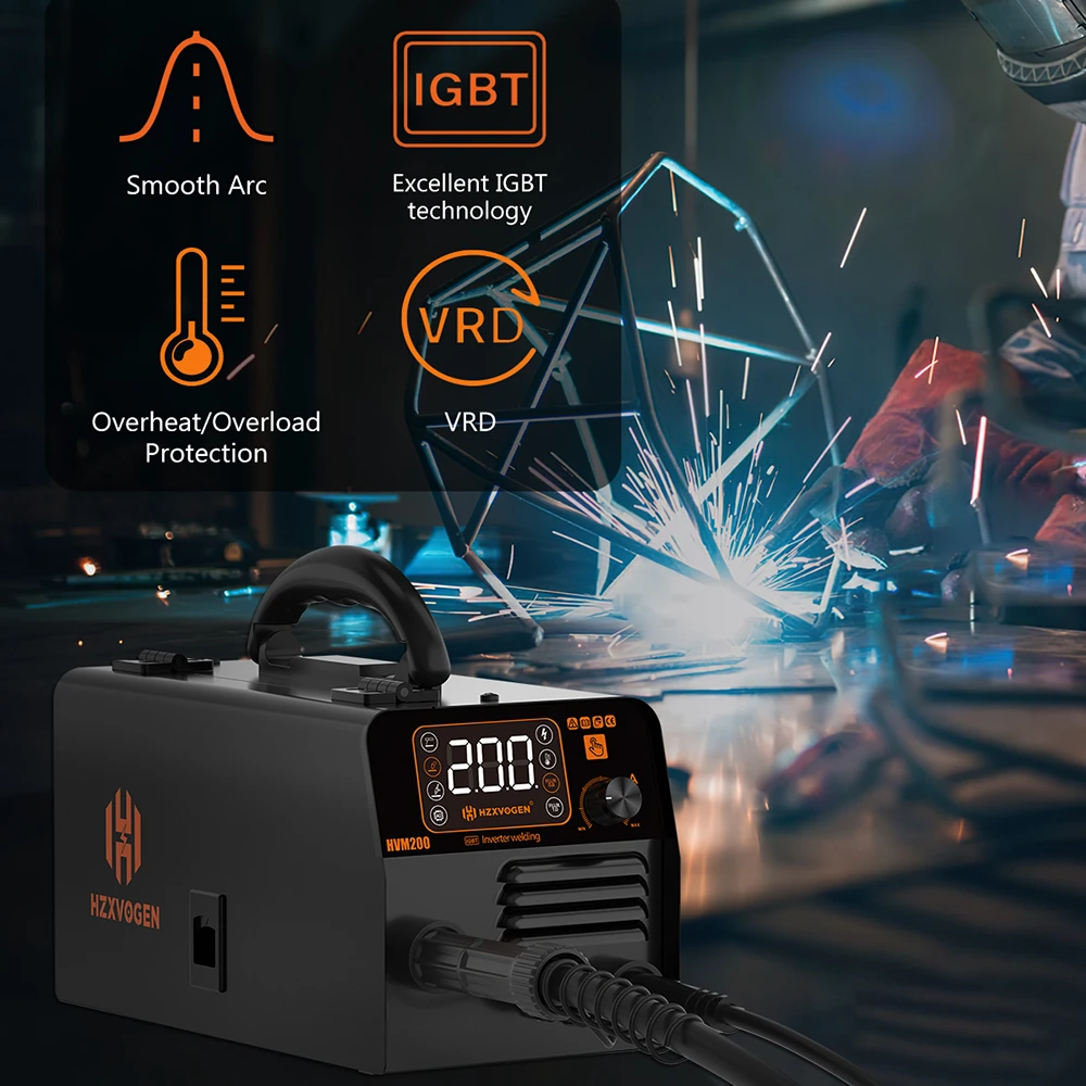 HZXVOGEN 3 in 1 Semi-Automatic Welding Machine Gasless MIG/Lift TIG/MMA Inverter Welder Synergy Tool For No Gas Iron Soldering 5