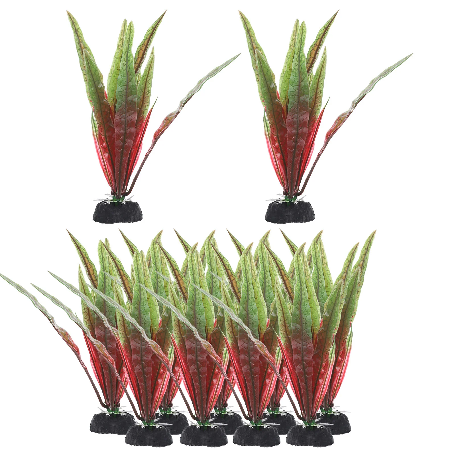 

12 Pcs Aquarium Landscaping Plants for Fish Tank Turtle Artificial Water Grass Plastic Decoration