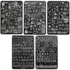 15X10cm Snowflakes Nail Stamping Plates Santa Claus Christmas Tree Image Stamp Templates Plus+ Steel Nail Printing Stencil Tools 6
