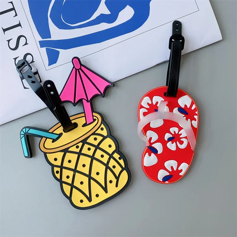 Creative Animal Cartoon Luggage Tag - Silica Gel Suitcase ID Holder with Address Label